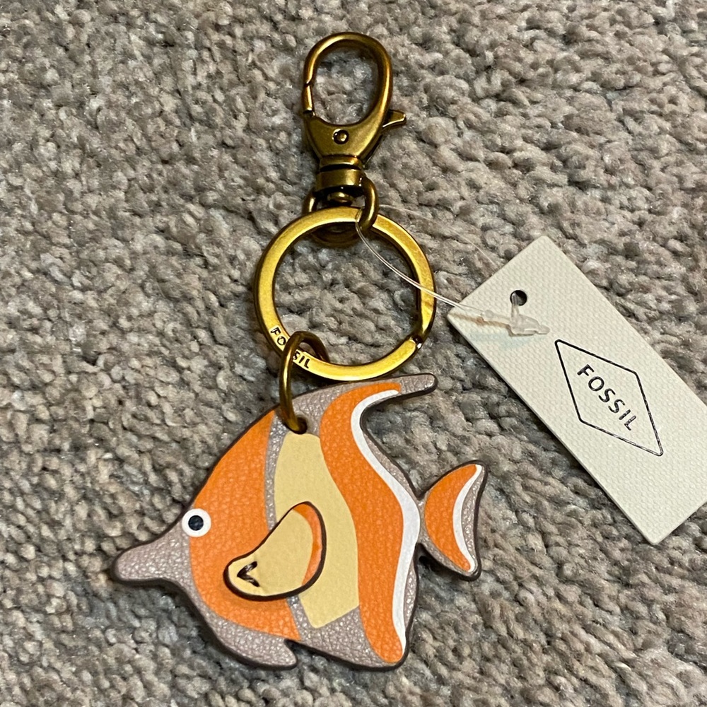 Fossil Tropical Fish Bag Charm Fob